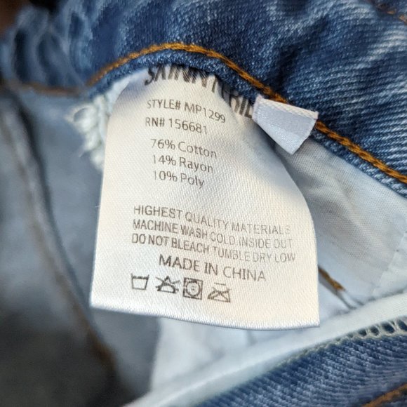 Skinny Fries Medium Wash Balloon Jeans Size 3 - Picture 11 of 14